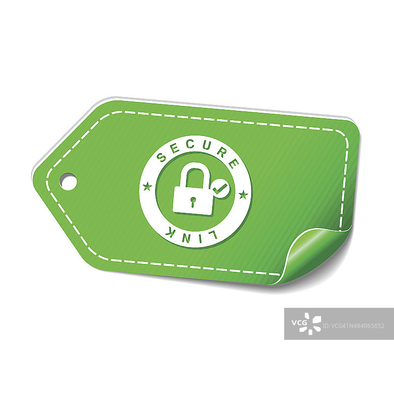 安全链接绿色矢量图标设计图片素材