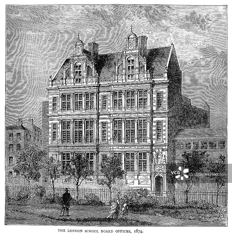 1874年，伦敦学校董事会成立图片素材
