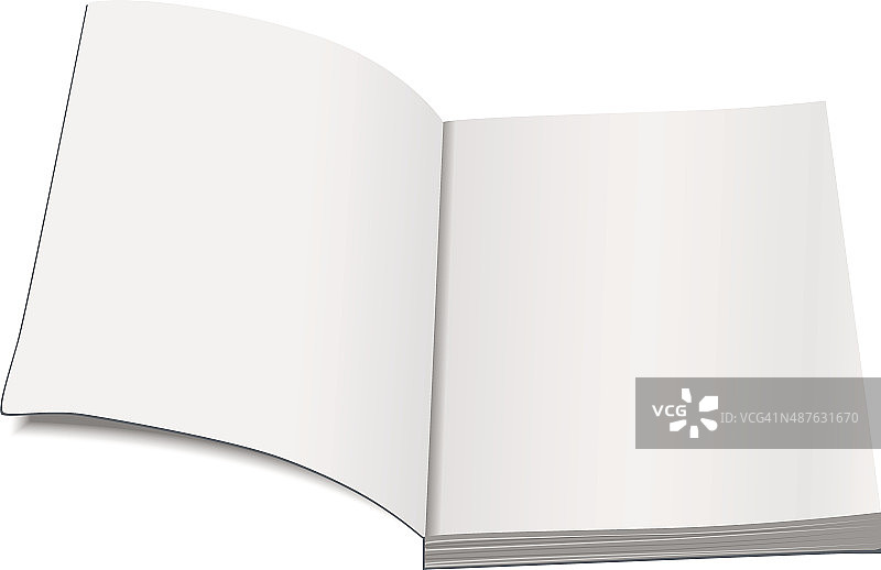 白色的平装书模板。开放的平装书图片素材