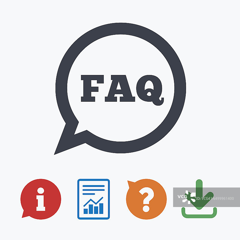 FAQ信息标志图标。帮助的象征图片素材
