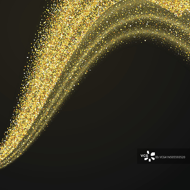 抽象矢量金粉星波背景图片素材