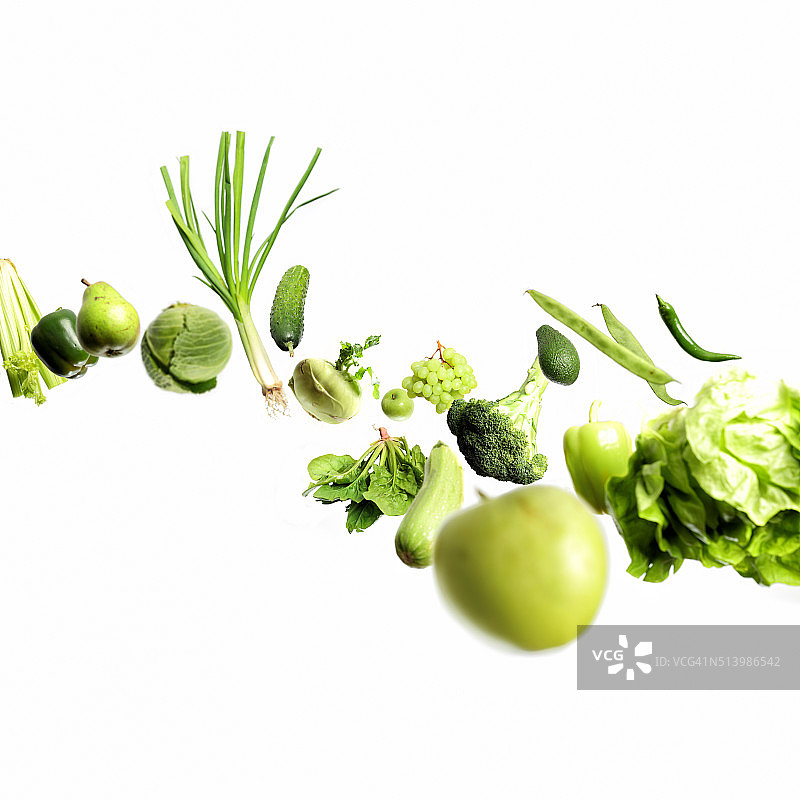 绿色水果和蔬菜图片素材