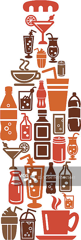 瓶子形状的饮料图标图片素材