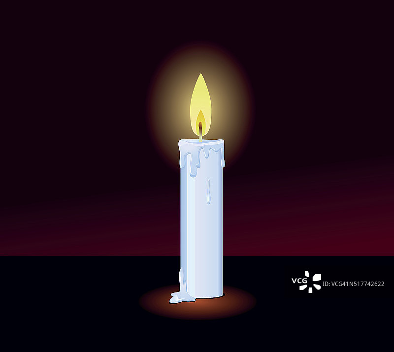 蜡烛在黑暗矢量图标图片素材