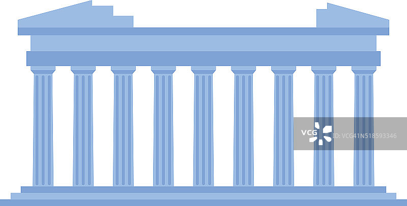 古希腊古结构入口用柱向量图片素材