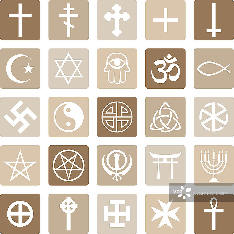 宗教符号向量集图片素材