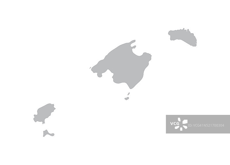 巴利阿里群岛地图图片素材