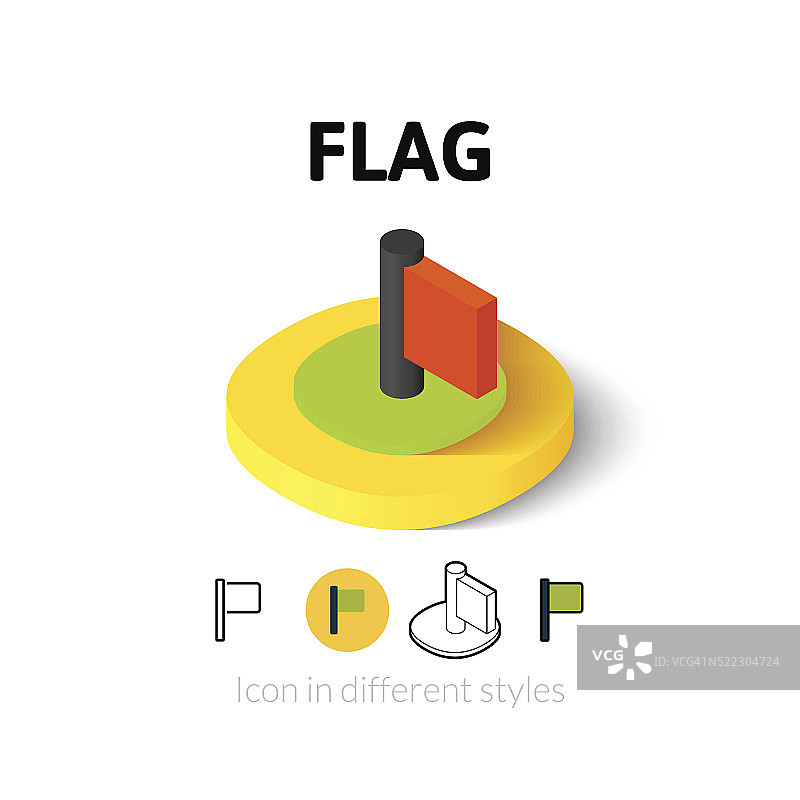 不同风格的旗帜图标图片素材