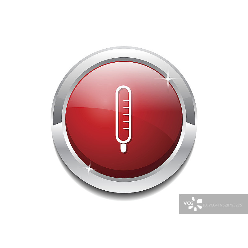 温度计红色矢量图标按钮图片素材
