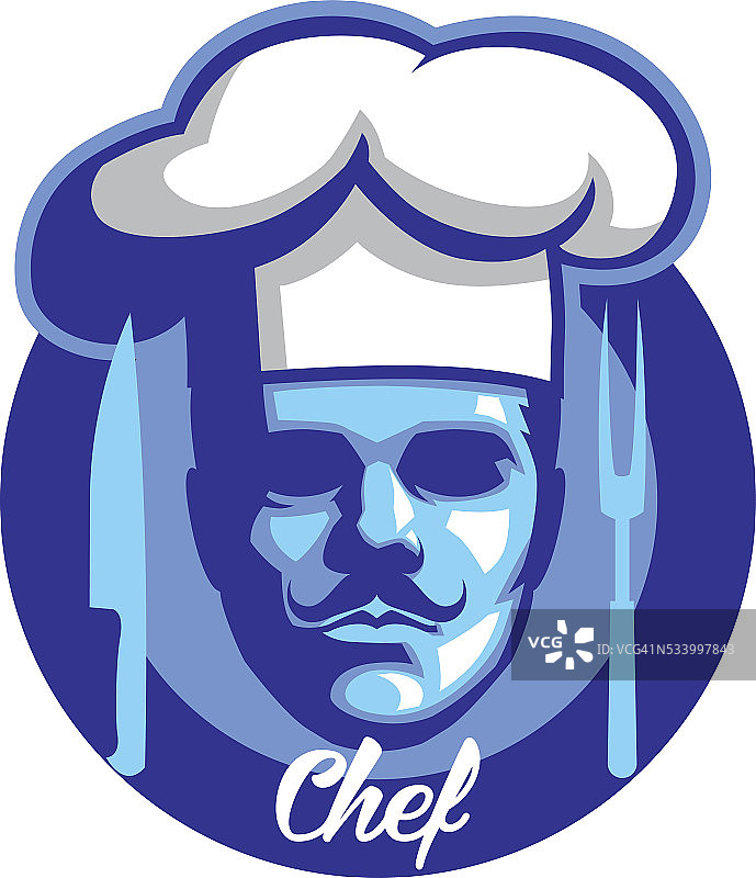 厨师的脸吉祥物图片素材