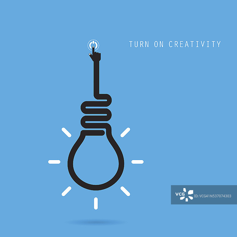 开启创意灯泡概念。经营理念和教育理念。图片素材
