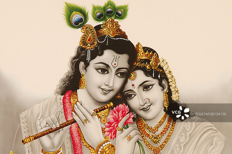 印度教神罗达和奎师那的图片图片素材