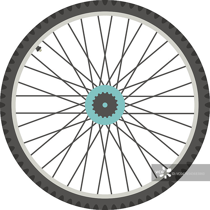 自行车车轮在扁平的风格图片素材