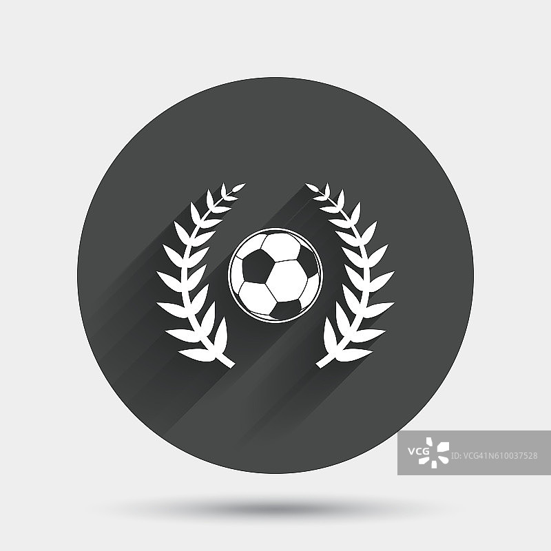 足球标志图标。足球运动的象征。图片素材