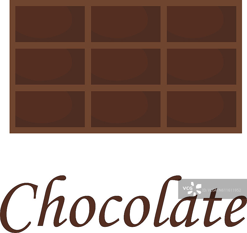 巧克力块孤立在白色图片素材