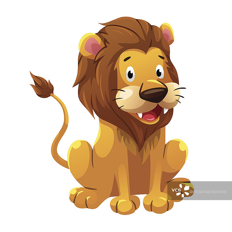 狮子坐着的姿势图片素材