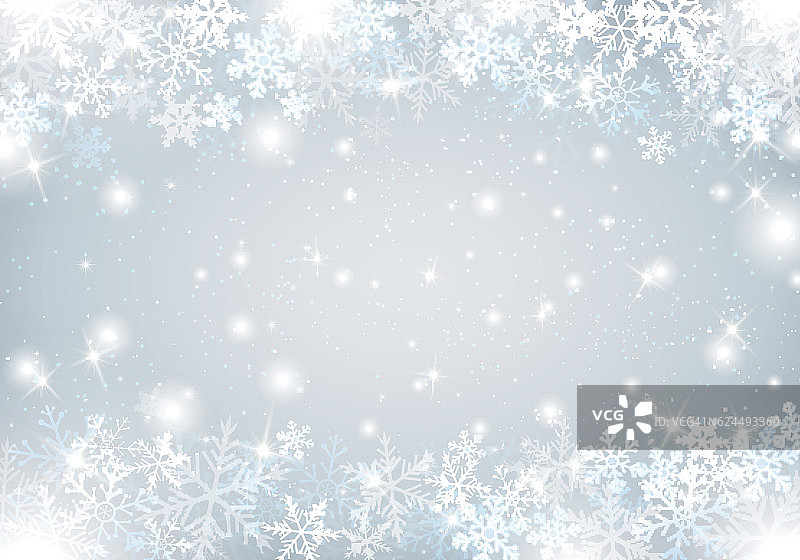 冬天的背景有雪和雪花图片素材