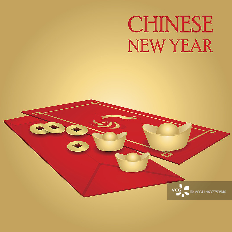 金色背景的中国新年图片素材