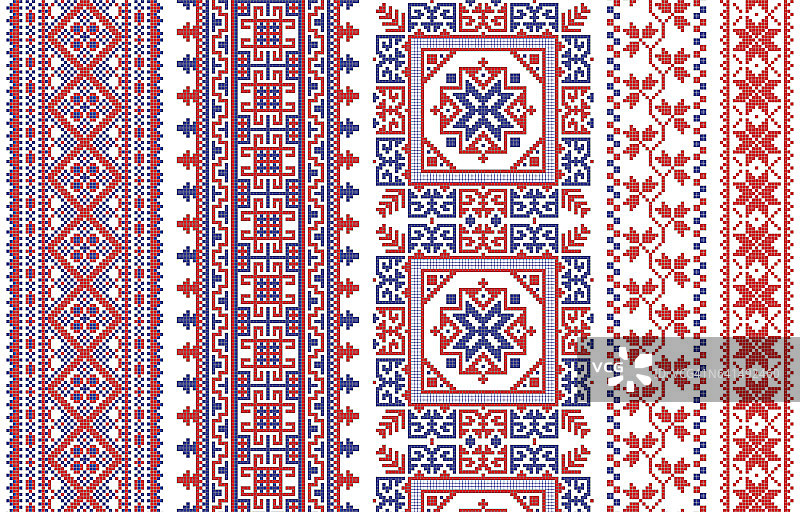罗马尼亚针织绣花图案图片素材