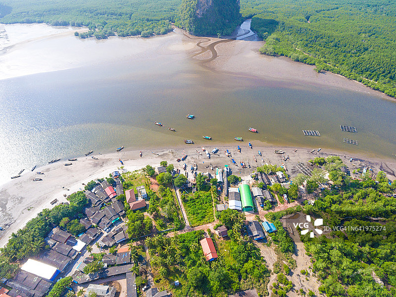 泰国安达曼海巴孟海滩鸟瞰图图片素材