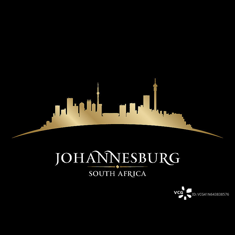 南非约翰内斯堡城市天际线轮廓图片素材