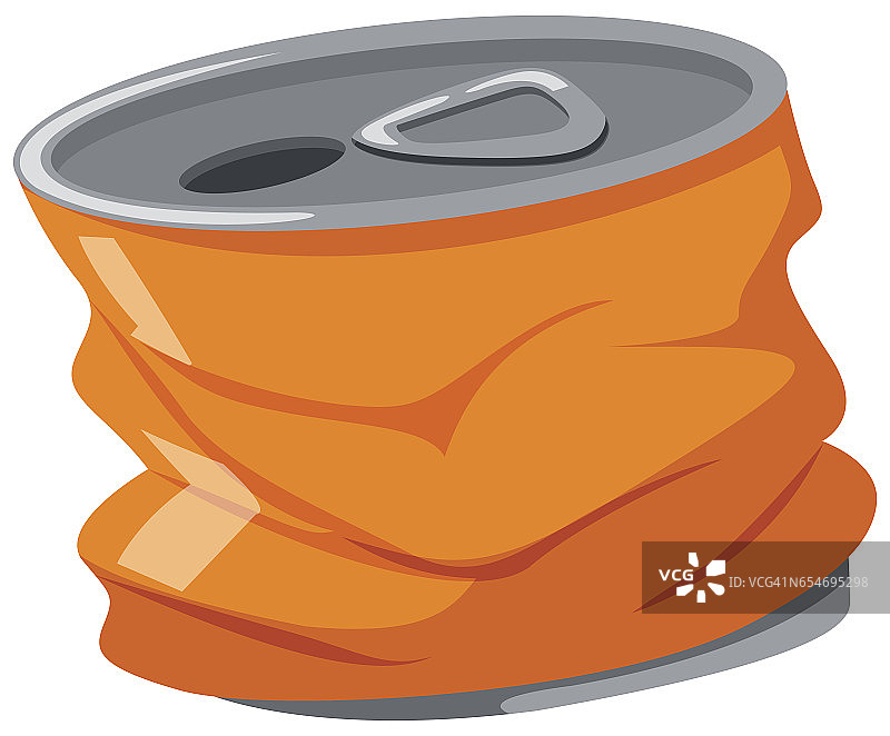 用过的铝罐呈橙色图片素材