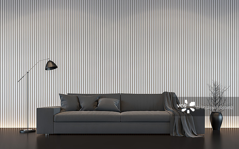 现代白色客厅室内3d渲染图像图片素材