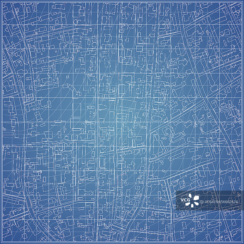 矢量蓝图与城市地形图片素材