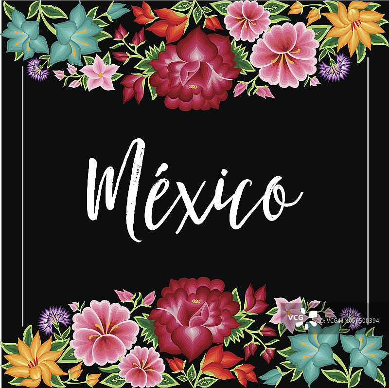 México花组成-复制空间图片素材