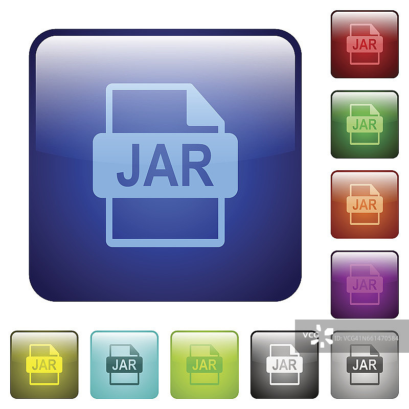 JAR文件格式颜色方形按钮图片素材