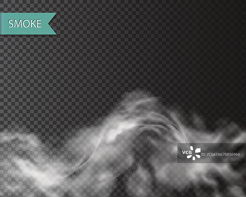 烟雾或云隔离透明效果。矢量云量，薄雾模板图片素材