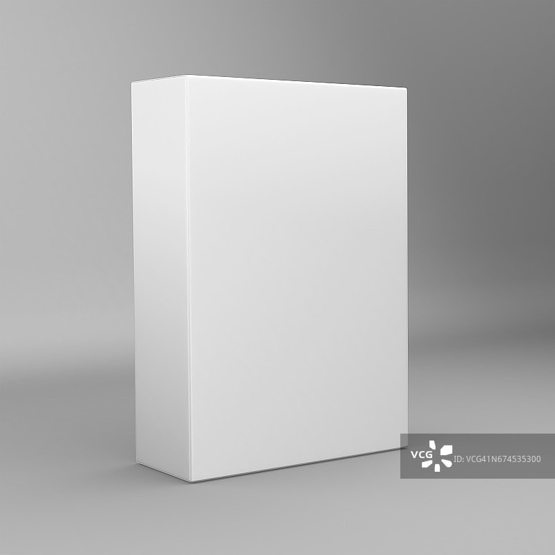 白色高矩形空白框孤立在白色背景。图片素材