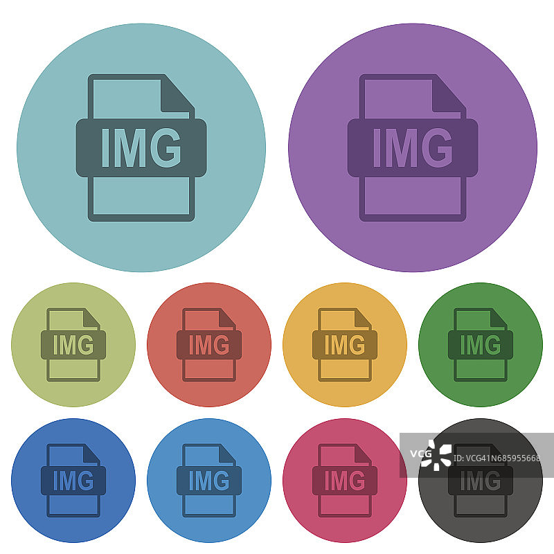 IMG文件格式的平面图标与轮廓图片素材
