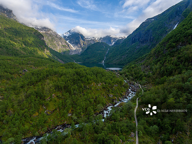 挪威福尔杰佛纳冰川一瞥图片素材