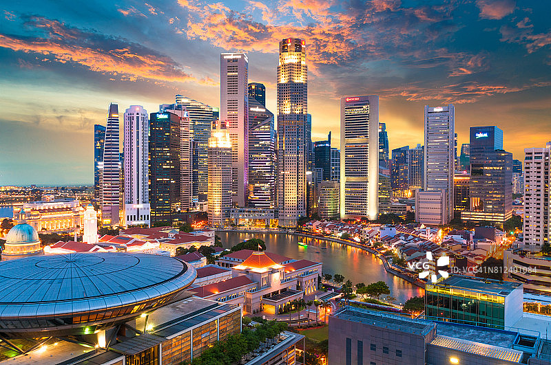 新加坡城市全景图片素材