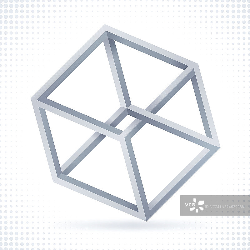 不可能的立方体几何形状图片素材