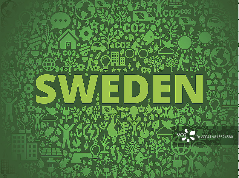 瑞典环境保护矢量图标模式图片素材