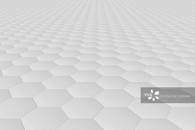 白色单色六角形瓷砖抽象背景图片素材