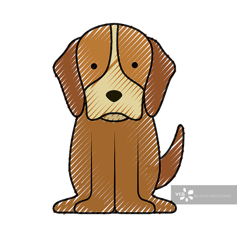 可爱的狗吉祥物图标图片素材