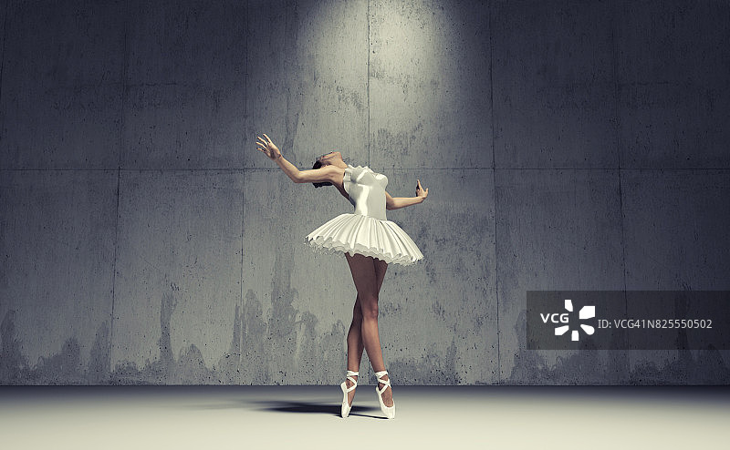 年轻美丽的芭蕾舞演员图片素材