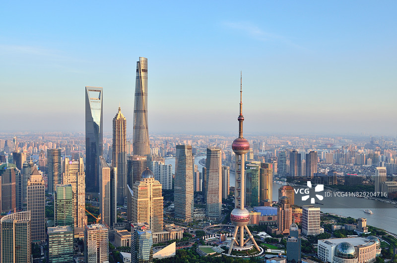 上海城市天际线，中国图片素材