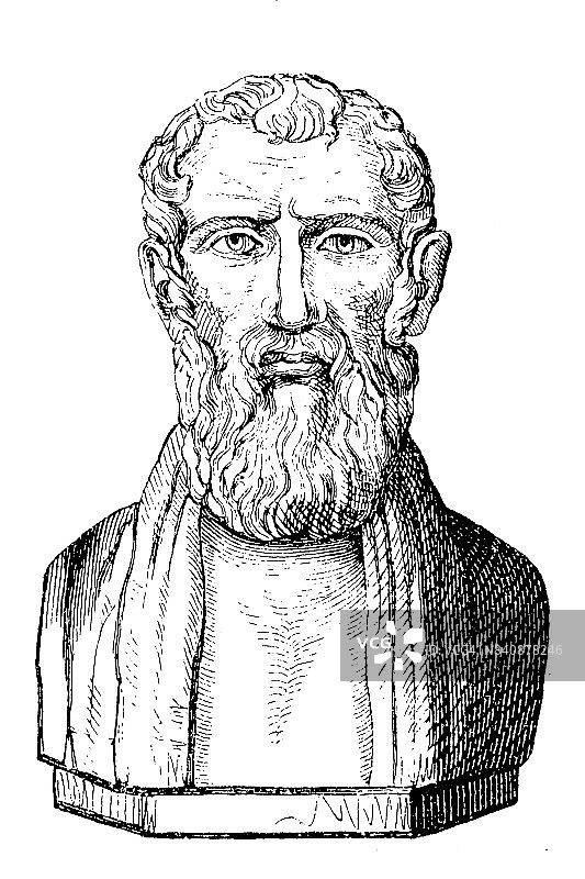 西提翁的芝诺(公元前333年。(公元前263年)，希腊哲学家，斯多葛主义的创始人图片素材