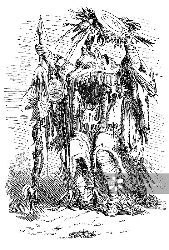 美国原住民萨满舞1863年图片素材