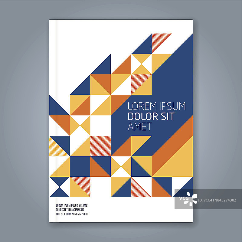 抽象最小几何形状多边形设计背景为企业年报书封面小册子传单海报图片素材