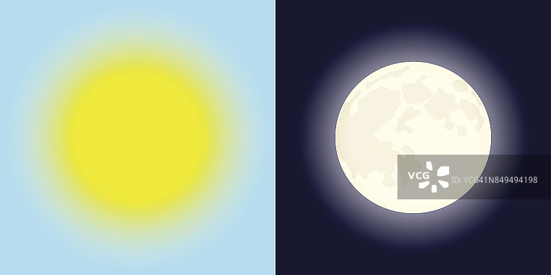 太阳和月亮图片素材