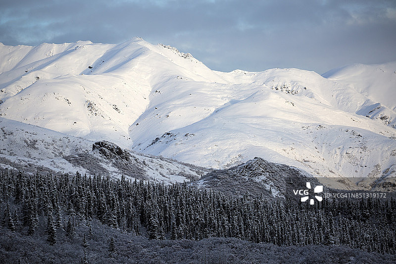 阿拉斯加的雪山图片素材