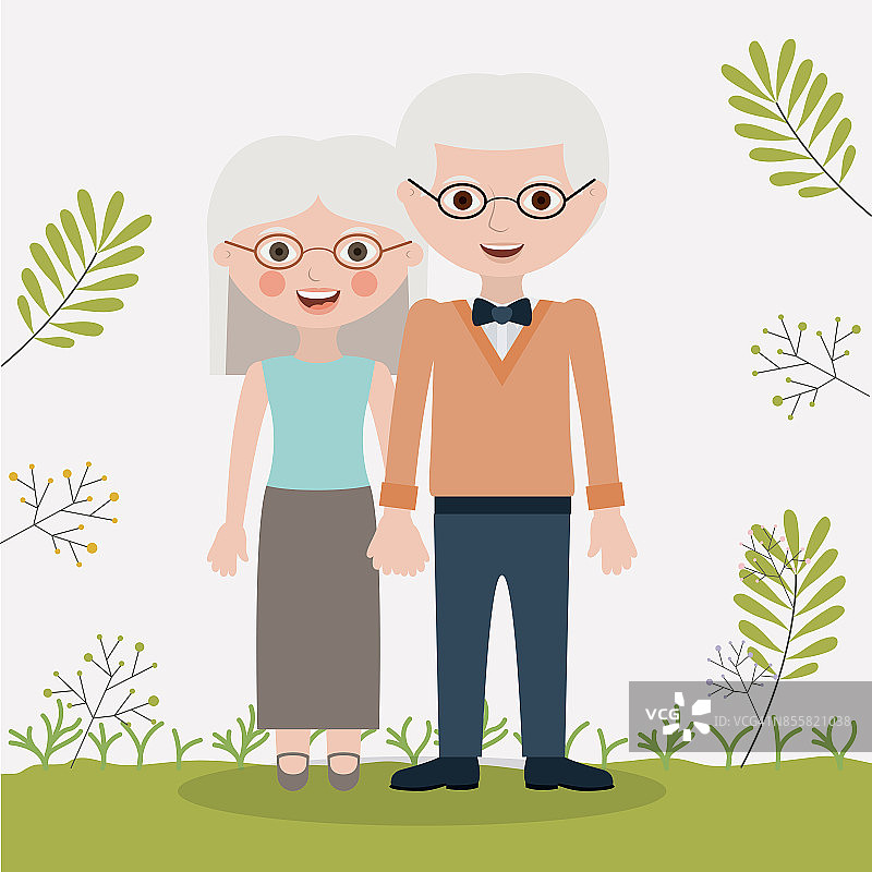 老女人和男人设计图片素材