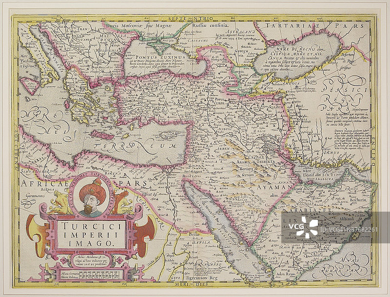 土耳其帝国的古地图图片素材