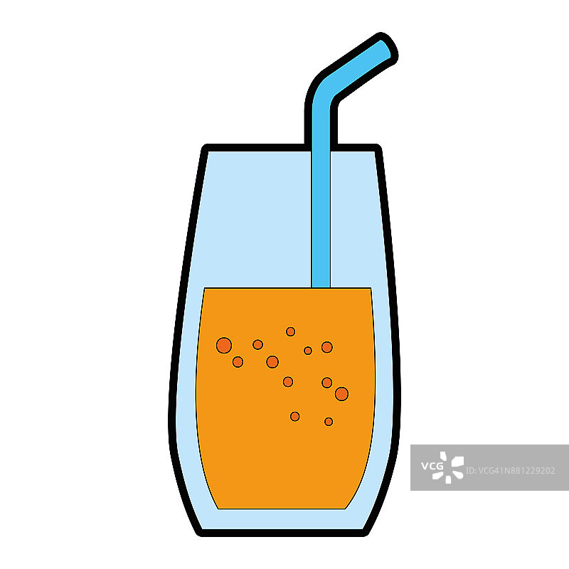 橙汁玻璃杯图片素材