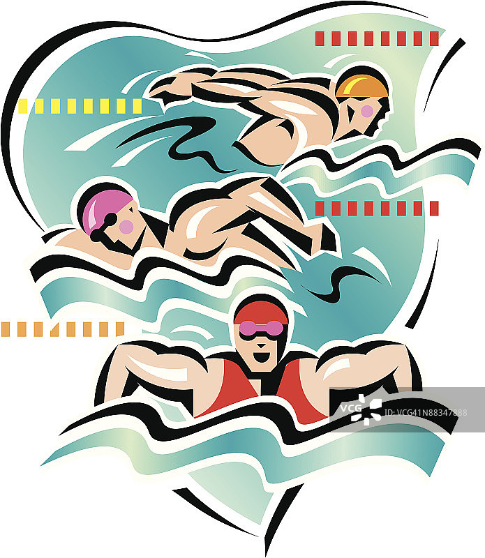 竞争游泳颜色Illustrator Ver. 5图片素材